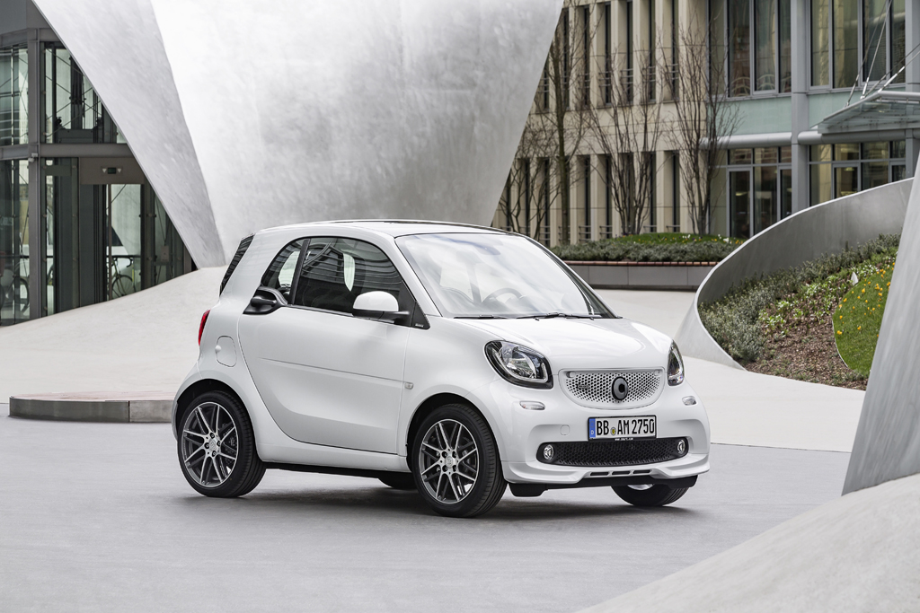 smart BRABUS fortwo coupé, 2016, white